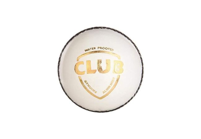 SG Club Leather Ball, Four Pitch (White) Standard Size
