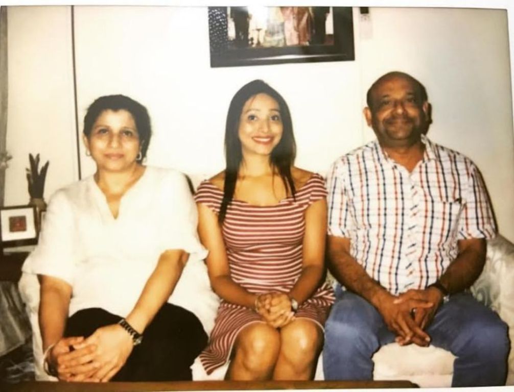 soumya with her parents