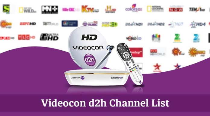 Videocon D2H Channel List