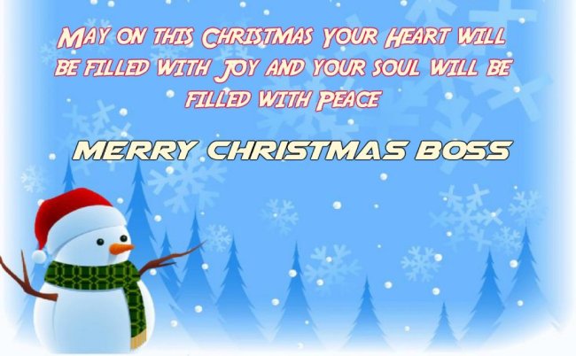 Happy Merry Christmas For Boss