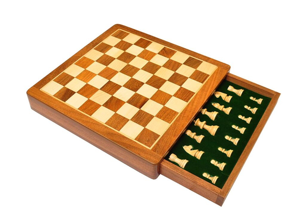Palm Royal Handicrafts Drawer Wooden Chess Board