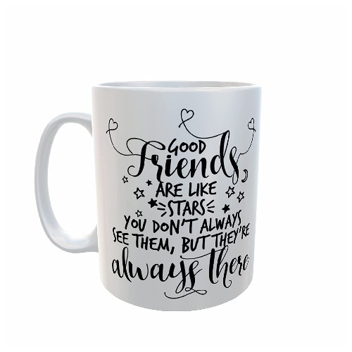 My D SQUARE Place of Inspiration, Motivational Quote Friend are Like Star Mug DSSMM162 Best Birthday Ceramic Coffee Mug