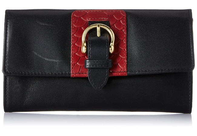 Hidesign Women's Leather Wallet (Black)
