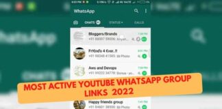 Most Active Youtube Whatsapp Group Links 2022