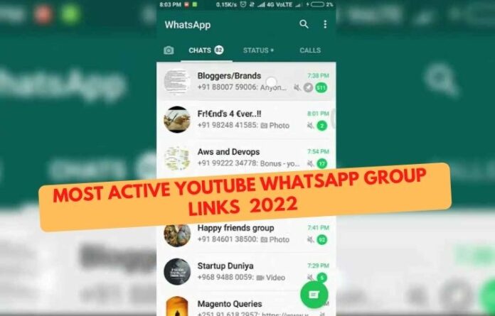 Most Active Youtube Whatsapp Group Links 2022