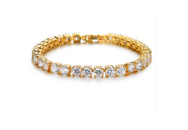 Ananth Jewels Metal Platinum Plated & Cubic Zirconia Bracelet for Women