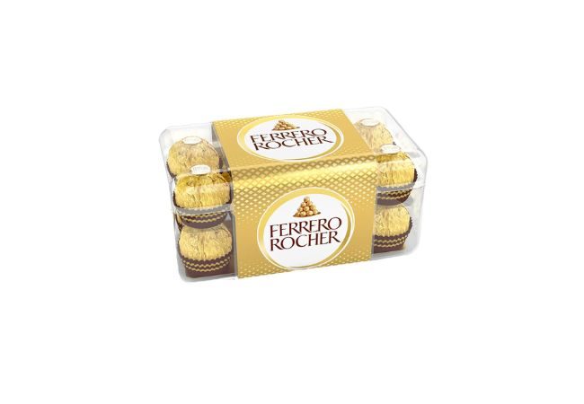 Ferrero Rocher, Exquisite Hazelnut and Milk Chocolate Premium Gift Box, 16 pieces (200 g)
