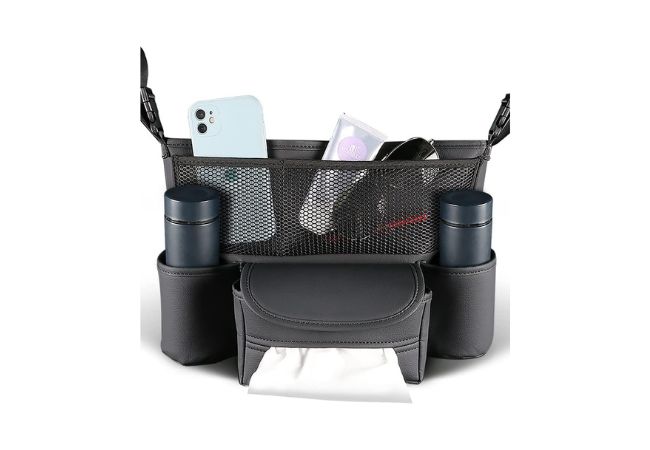 Glaceon Interior Phone Durable Tissue Box Universal Mesh Car Storage Bag With Cup Holder