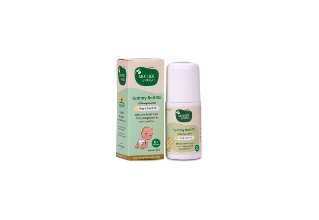 Mother Sparsh Tummy Roll On For Baby, Colic Relief, Constipation and Indigestion With Hing & Saunf