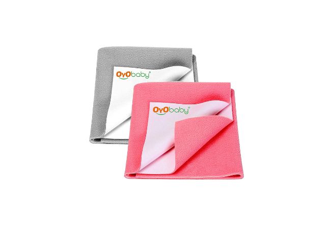 OYO BABY - Waterproof Baby Bed Protector Dry Sheets for New Born Babies