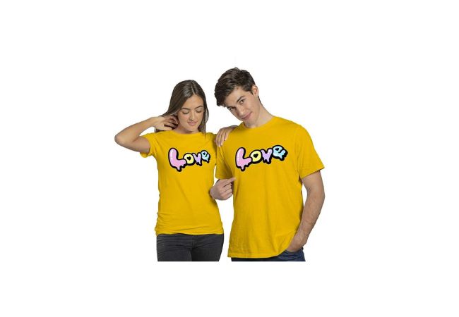 Raavi colors Latest Romantic Couple t-Shirt Love Printed